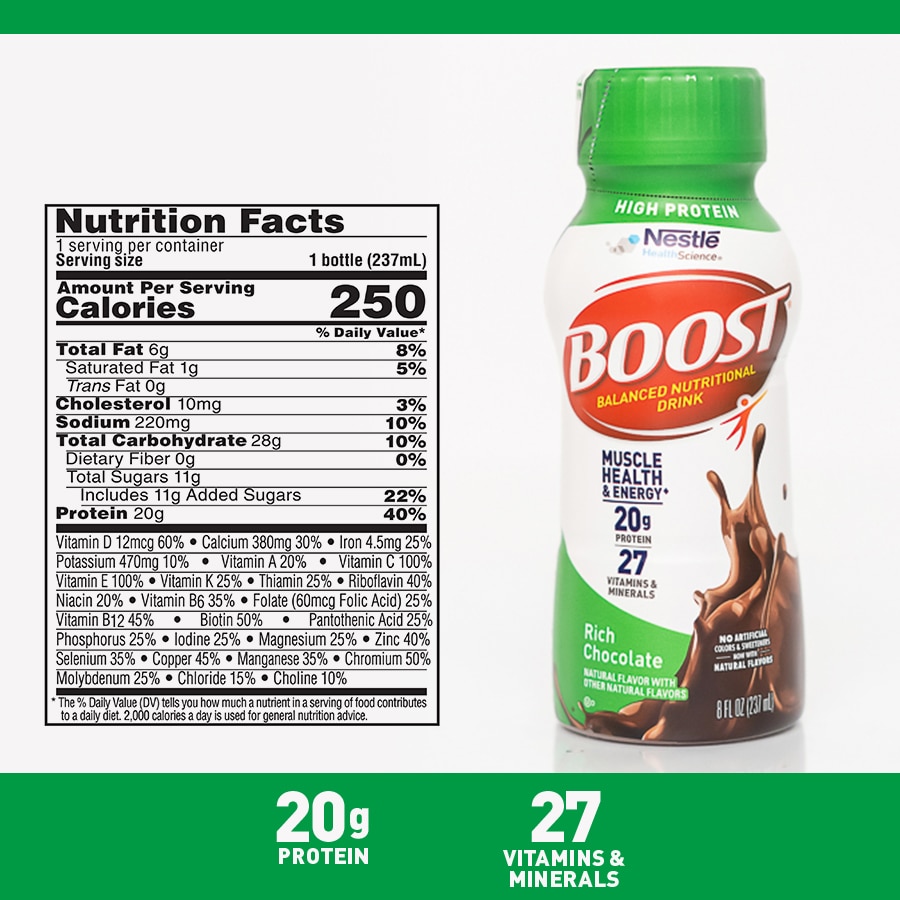Boost high protein boost nutritional drinks
